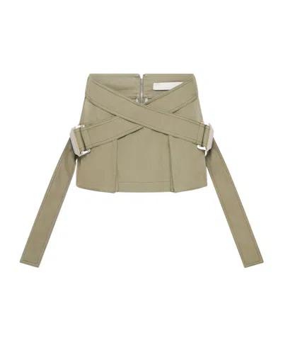 Dion Lee Belted Pocket Miniskirt In Nude