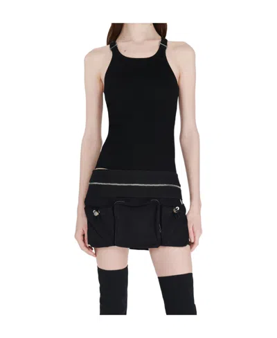 Dion Lee Belted-waist Mini Skirt In Black