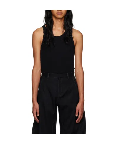 Dion Lee Bichrome Cutout-detail Tank Top In Black