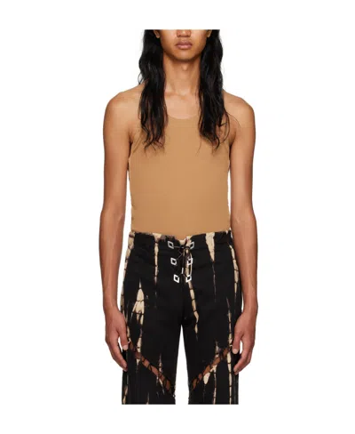 Dion Lee Bichrome Plain Knitted Crepe Vest In Black