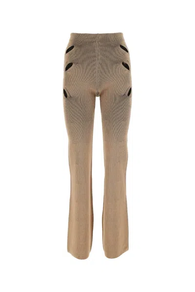 Dion Lee Biscuit Viscose Blend Pant In Brown