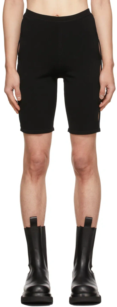 Dion Lee Black & Navy Double Hoisery Short In Black/navy