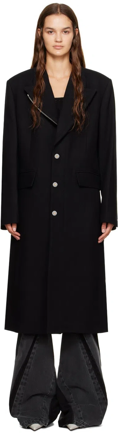 Dion Lee Black Arrow Lapel Coat