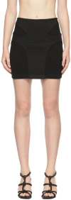 Dion Lee Black Contour Stitch Miniskirt