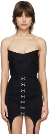 Dion Lee Black Convex Bustier In Black