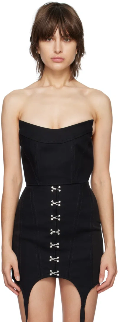 Dion Lee Black Convex Bustier