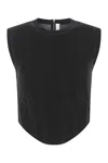 Dion Lee Black Cotton Tank Top In Black