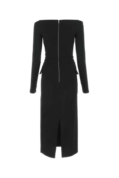 Dion Lee Black Crepe Lady Off-the-shoulder Dress