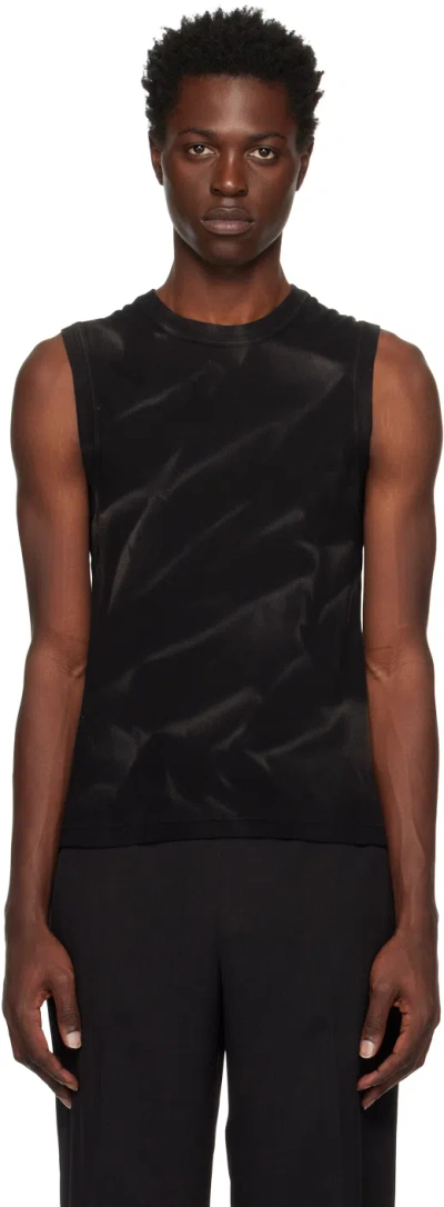 Dion Lee Black Crinkle Sunfade Tank Top
