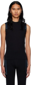 Dion Lee Black Gathered Utility Tank Top In Black