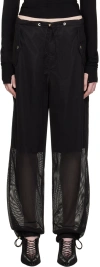 Dion Lee Black Grid Trousers In Black