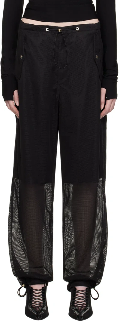 Dion Lee Black Grid Trousers