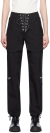 Dion Lee Black Hiking Pocket Trousers In Black