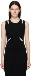 Dion Lee Interlink Cut-out Tank Top In Black