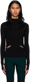 Dion Lee Black Interlink Turtleneck In Black