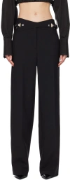 Dion Lee Black Interlock Trousers In Black