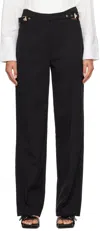 Dion Lee Black Interlock Trousers In Black