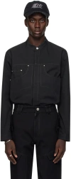 Dion Lee Black Jean Shirt In Black