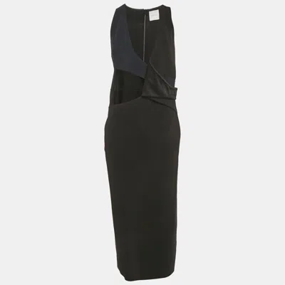 Dion Lee Black Knit Cut-out Midi Dress