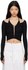 Dion Lee Black Mobius Blouse In Black