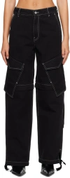Dion Lee Black Parachute Jeans In Black