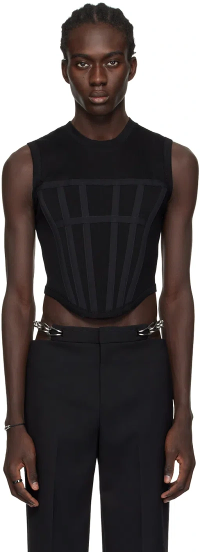 Dion Lee Black Rib Corset Tank Top