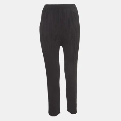 Dion Lee Black Rib Knit Elasticated Waist Float Pants