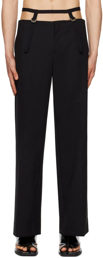 Dion Lee Black Safety Harness Trousers