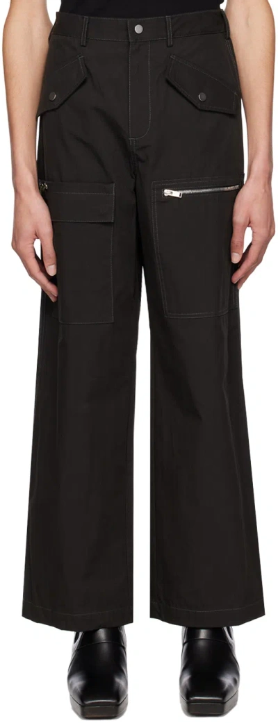 Dion Lee Black Slouchy Pocket Cargo Pants