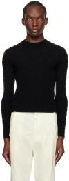 Dion Lee Black Snake Diamond Sweater In Black