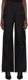 Dion Lee Black Snap Trousers In Black