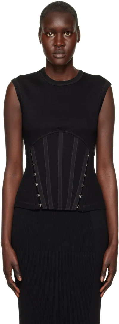 Dion Lee Black Split Hem Tank Top
