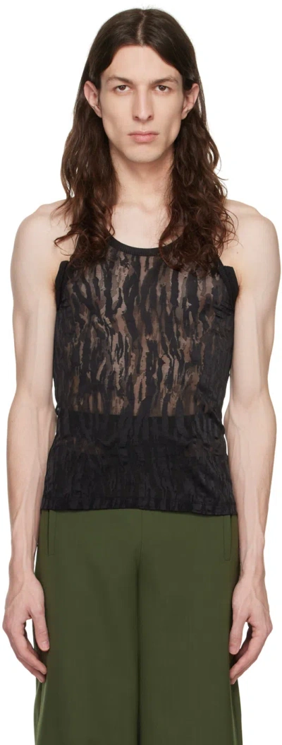 Dion Lee Black Split Tank Top