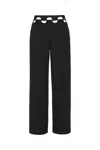 Dion Lee Stretch Nylon Wide-leg Trousers With Cut-out Waistband In Black