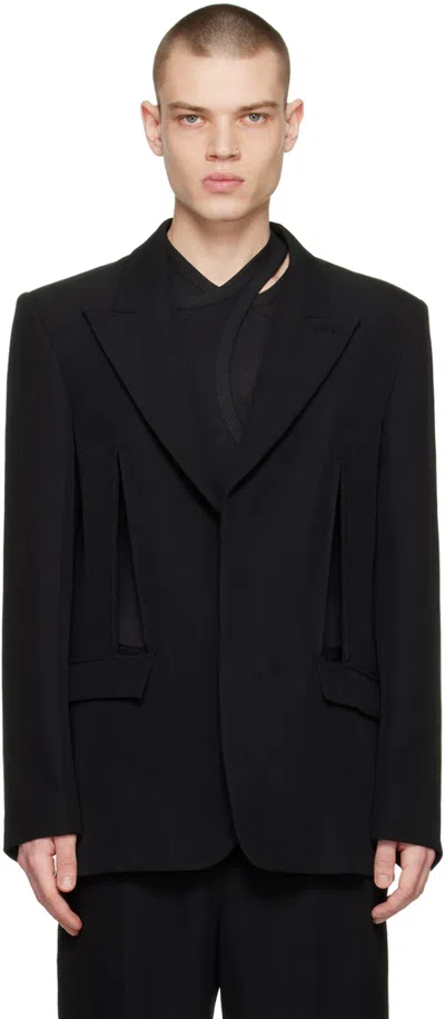 Dion Lee Black V-wire Blazer