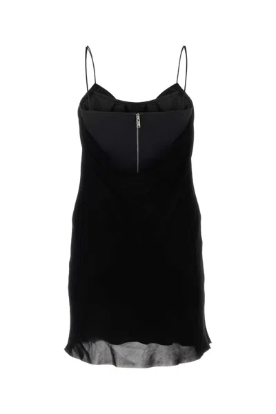 DION LEE BLACK VELVET MINI DRESS