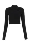 Dion Lee Black Viscose Blend Top