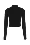 Dion Lee Black Viscose Blend Top In Blacknavy