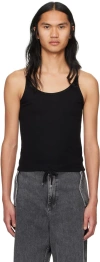 Dion Lee Black Wire Strap Tank Top In Black