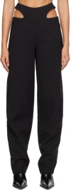 Dion Lee Black Y Front Trousers In Black