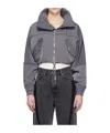 Dion Lee Blouson Cropped Bomber Jacket In Brown