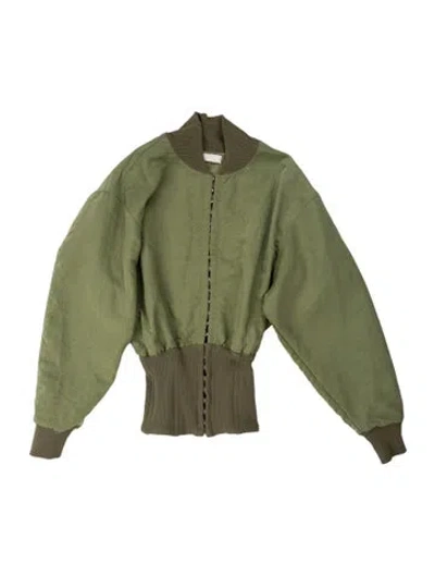 Pre-owned Dion Lee Bomber Jacket In Green