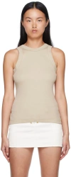 Dion Lee Brown Organic Cotton Tank Top In Sand