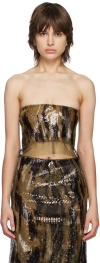 Dion Lee Sequin-embellished Bandeau Top In Classic