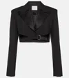 Dion Lee Interlock Cropped Tuxedo Blazer In Black