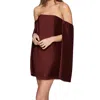 Dion Lee Burgundy Spiral Pleat Mini Dress