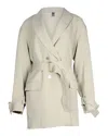 Dion Lee Cady Cocoon Coat In Light Green Acetate In Green