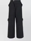 Dion Lee Black Cotton Blend Cargo Pant In Black