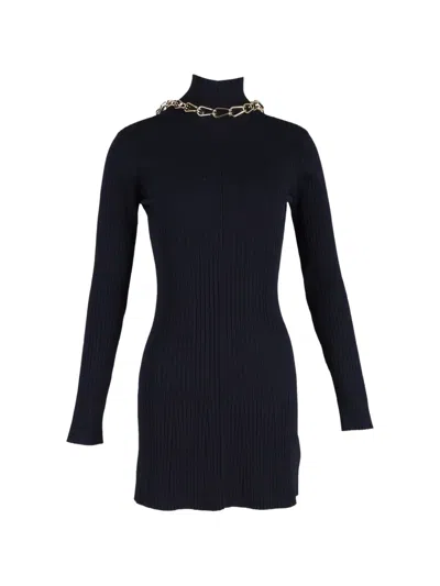 Pre-owned Dion Lee Chain-embellishment Mini Dress In Black