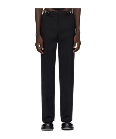 Dion Lee Chain-link Wool-blend Tailored Trousers In Gold